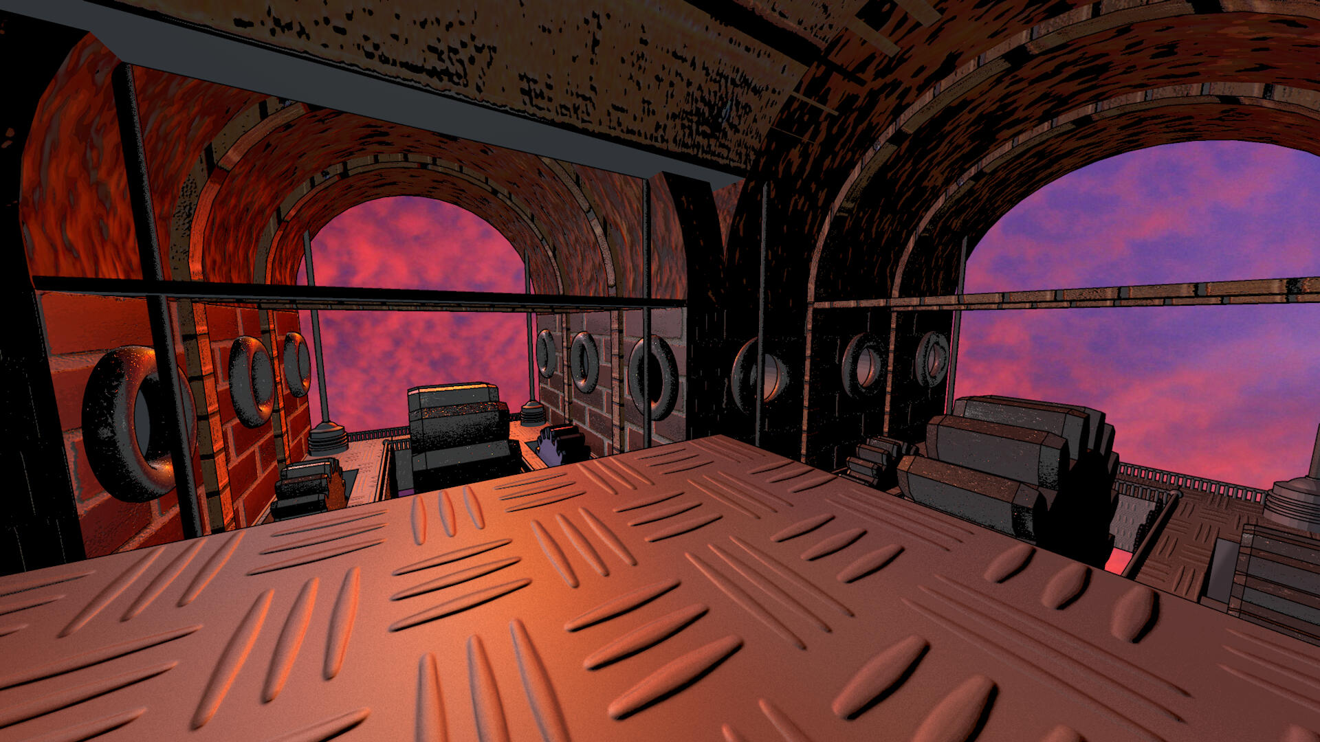 Steampunk Factory 3D Render